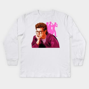 John Hughes - An illustration by Paul Cemmick Kids Long Sleeve T-Shirt